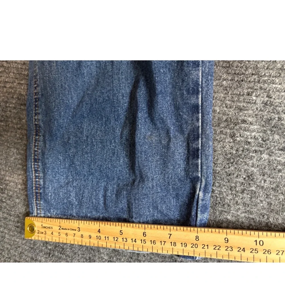 Carolina Blues Vintage Denim Overalls Medium Wash Red Zipper Bib Mens Medium